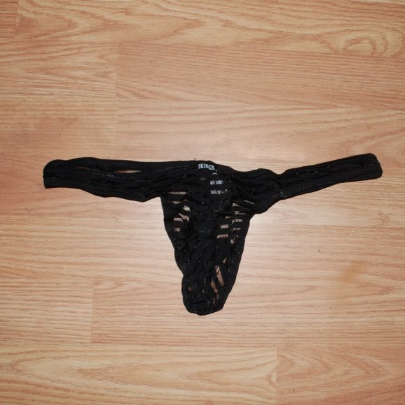 Ikingsky Black Mens Transparent Thong - Picture 1 of 2